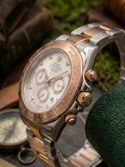 Two-Tone Rolex Daytona with White Dial