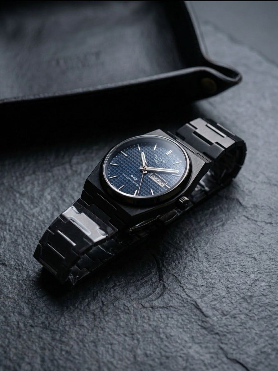 Tissot PRX Powermatic 80 Blue Dial Black Stainless Steel Men's Watch