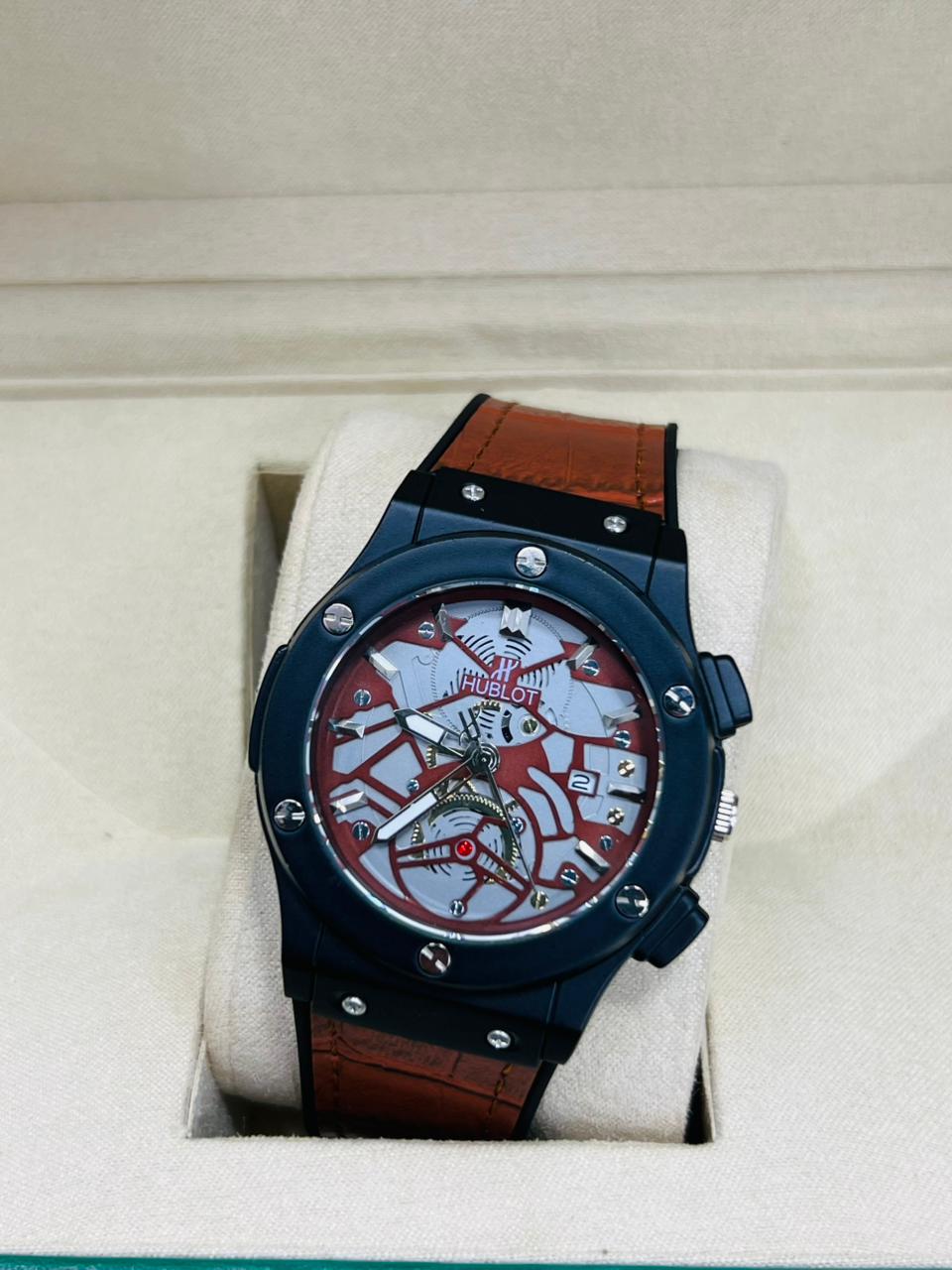 Hublot Classic Fusion Skeleton Dial Men's Watch – Rose Gold & Black Rubber Strap
