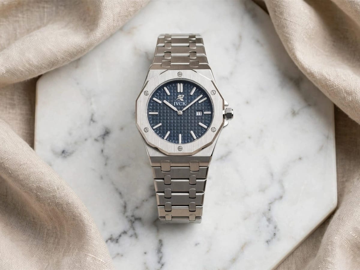 RICK & IVCK Luxury Octagonal Collection - White, Blue & Skeleton Black Trio - Royal Oak Style Men's Watches