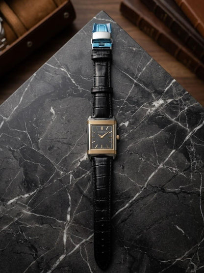 Univers Point Classic Rectangular Leather Watch