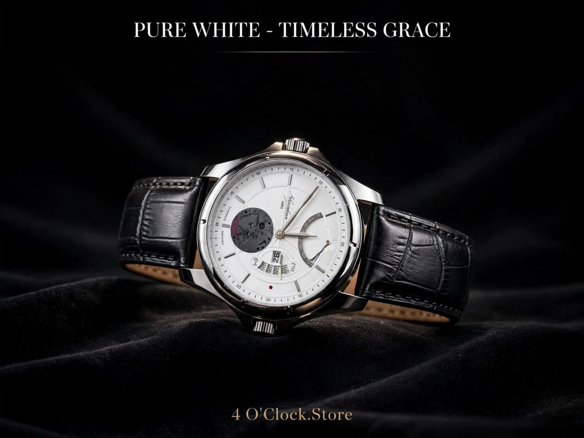 Luxury Men's Chrono-Style Leather Watch – Classic Multi-Dial Edition