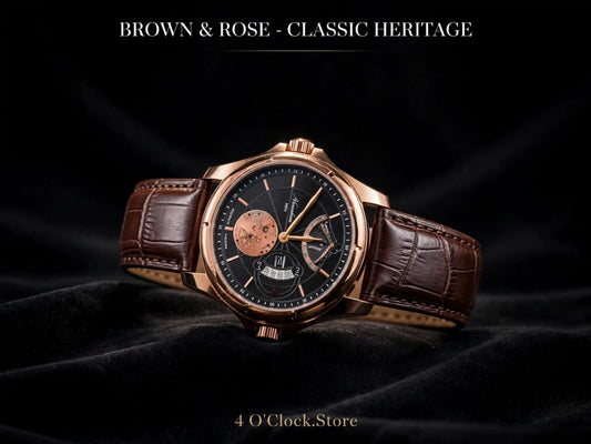 Luxury Men's Chrono-Style Leather Watch – Classic Multi-Dial Edition