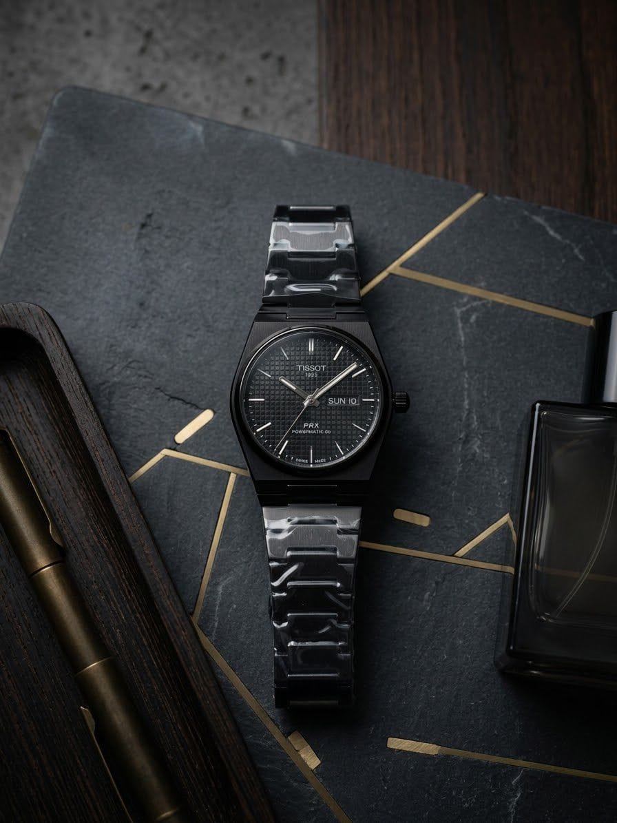 The Tissot PRX Powermatic 80 All-Black Edition