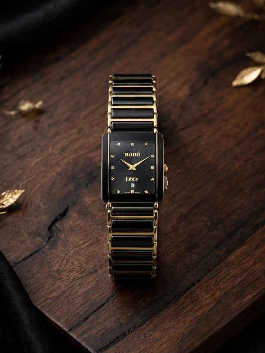 Rado Integral Black High-Tech Ceramic & Gold-Tone Quartz Watch